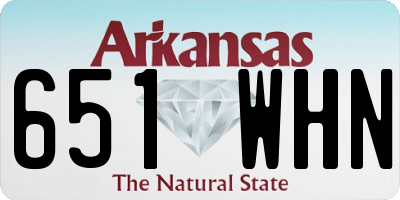 AR license plate 651WHN