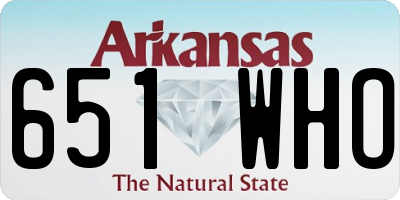 AR license plate 651WHO