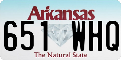 AR license plate 651WHQ