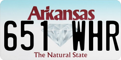 AR license plate 651WHR
