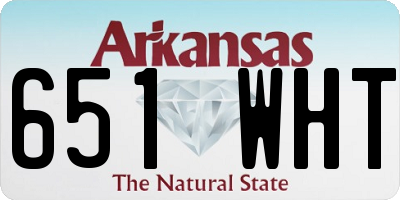 AR license plate 651WHT