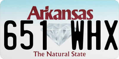 AR license plate 651WHX