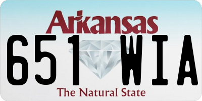 AR license plate 651WIA