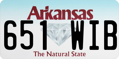 AR license plate 651WIB