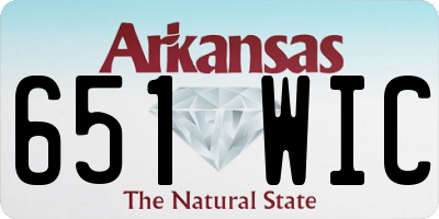 AR license plate 651WIC