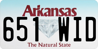 AR license plate 651WID
