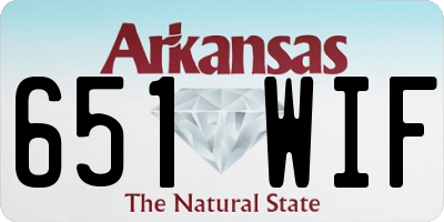 AR license plate 651WIF
