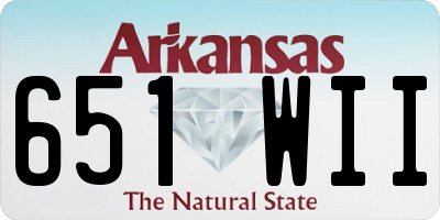 AR license plate 651WII