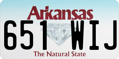 AR license plate 651WIJ