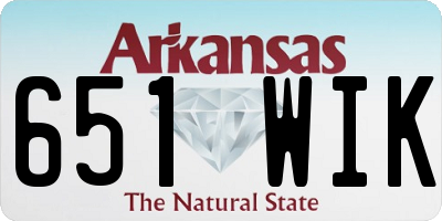 AR license plate 651WIK