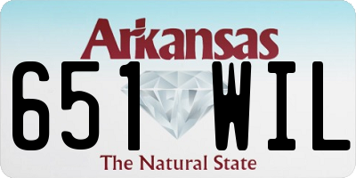 AR license plate 651WIL