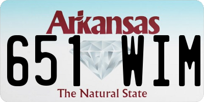 AR license plate 651WIM