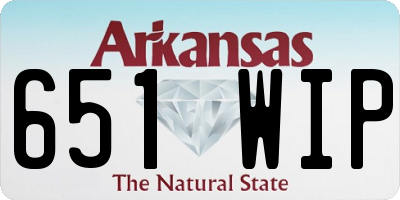 AR license plate 651WIP