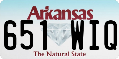 AR license plate 651WIQ