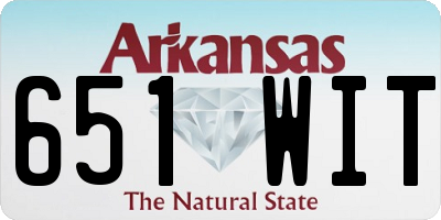 AR license plate 651WIT