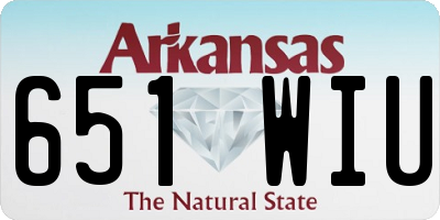 AR license plate 651WIU