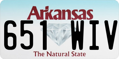 AR license plate 651WIV