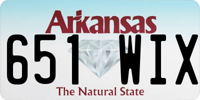 AR license plate 651WIX