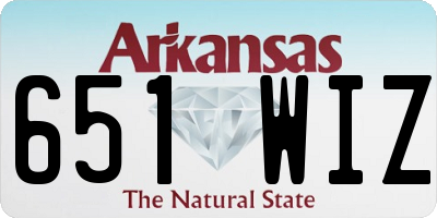 AR license plate 651WIZ
