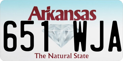 AR license plate 651WJA