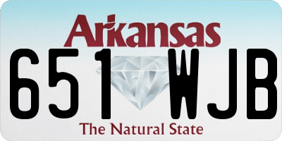 AR license plate 651WJB