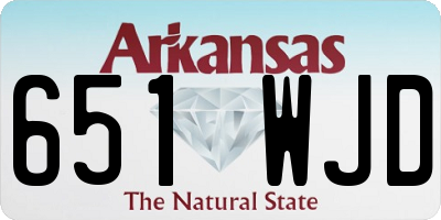 AR license plate 651WJD
