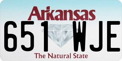 AR license plate 651WJE