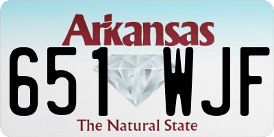 AR license plate 651WJF