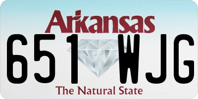AR license plate 651WJG
