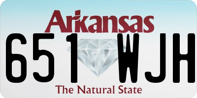 AR license plate 651WJH