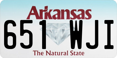 AR license plate 651WJI