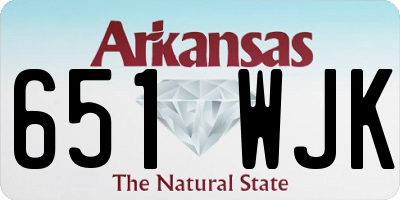 AR license plate 651WJK
