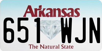AR license plate 651WJN
