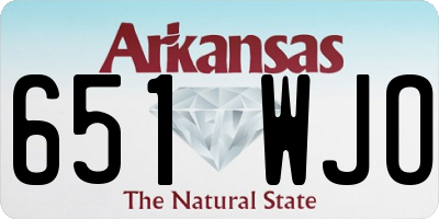 AR license plate 651WJO
