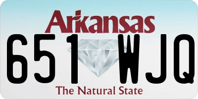 AR license plate 651WJQ