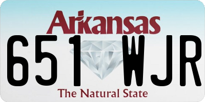 AR license plate 651WJR