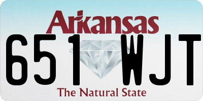 AR license plate 651WJT
