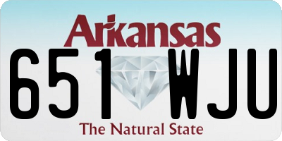 AR license plate 651WJU