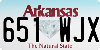 AR license plate 651WJX