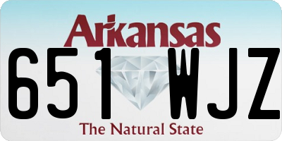 AR license plate 651WJZ