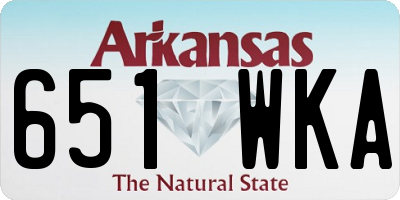 AR license plate 651WKA