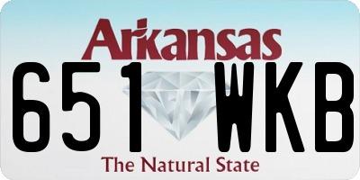 AR license plate 651WKB