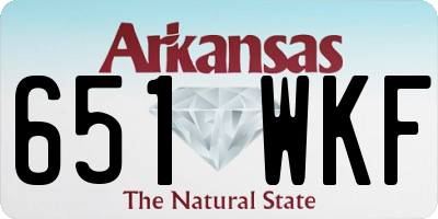 AR license plate 651WKF