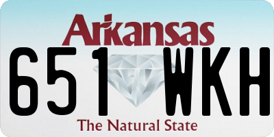 AR license plate 651WKH
