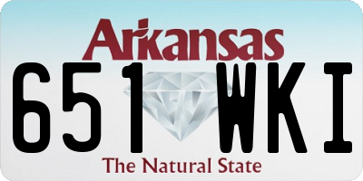 AR license plate 651WKI