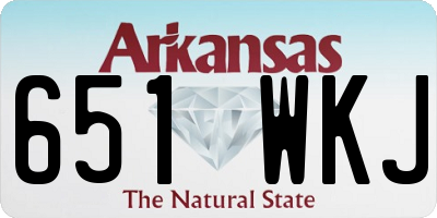 AR license plate 651WKJ