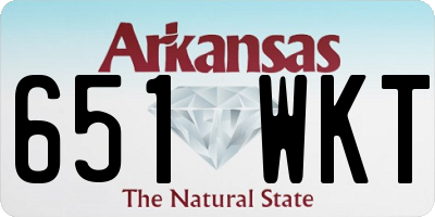 AR license plate 651WKT