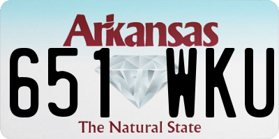 AR license plate 651WKU