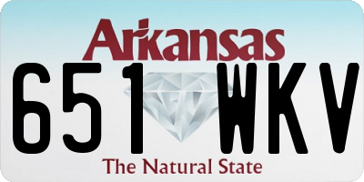 AR license plate 651WKV