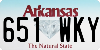AR license plate 651WKY
